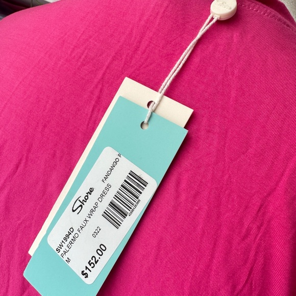 Shore Brand  |  Palermo Faux Wrap Dress Fandango Pink Size Medium NWT   SOLD OUT - Picture 4 of 15